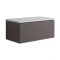 Mueble Base Mural de 800mm Color Gris Opaco para Lavabo de Sobre Encimera con Encimera de Color Blanco, Lavabo Rectangular y Opción LED – Newington