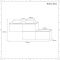 Mueble con Lavabo Doble Mural Asimétrico con 2 Lavabos Sobre Encimera Rectangulares - Gris Opaco - 1800mm - Opción LED - Newington