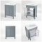 Mueble de Lavabo Tradicional de Color Gris Claro de 600mm con Lavabo Integrado -  Disponible con Manijas en Distintos Acabados - Warwick