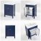 Mueble de Lavabo Tradicional de Color Azul Marino de 600mm con Lavabo Integrado -  Disponible con Manijas en Distintos Acabados - Warwick