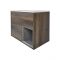 Mueble de Lavabo Mural de 800mm Color Roble Oscuro con Diseño Abierto con Lavabo - Hoxton