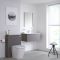 Mueble de Baño de 800mm Color Gris Opaco con Inodoro y Lavabo Disponible con Opción LED - Newington