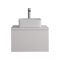 Mueble de Lavabo Moderno de 600mm de Color Blanco Opaco con Lavabo de Sobre Encimera para Baño Disponible con Opción LED  - Newington