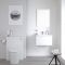 Mueble de Baño de 600mm Color Blanco Opaco con Inodoro y Placa de Accionamiento - Newington