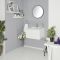 Mueble de Lavabo Mural Moderno de 600mm Color Blanco Opaco con Lavabo Integrado para Baño Disponible con Opción LED  - Newington
