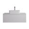 Mueble de Lavabo Mural de 1000mm de Color Blanco Opaco con Lavabo de Sobre Encimera Cuadrado para Baño Disponible con Opción LED - Newington