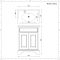 Mueble de Lavabo Tradicional Color Blanco Antiguo de 645mm Completo con Lavabo - Selección de Distintas Manijas en Varios Acabados - Thornton