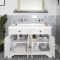  Mueble de Lavabo Tradicional Color Blanco Antiguo de 1200mm Completo con Lavabo Doble -  Selección de Distintas Manijas en Varios Acabados - Thornton