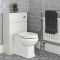Mueble de WC Tradicional Color Blanco Antiguo de 500mm Completo Inodoro Adosado y Cisterna - Thornton