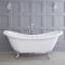 Conjunto de Baño Tradicional Completo con Bañera Exenta, Mueble de Lavabo de 1200mm con Lavabo Doble e Inodoro Adosado - Thornton