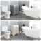 Conjunto de Baño Tradicional Completo con Bañera Exenta, Mueble de Lavabo de 630mm e Inodoro Monobloque - Thornton