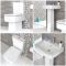 Conjunto para Baño Moderno Completo con Inodoro Adosado y Lavabo con Pedestal -  Exton