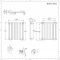 Radiador de Diseño Eléctrico Horizontal - Antracita - 635mm x 590mm x 55mm -  Elemento Termostático de 800W  - Revive
