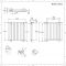 Radiador de Diseño Horizontal Doble Con Conexión Lateral - Antracita - 635mm x 590mm x 78mm - 1042 Vatios - Revive Caldae