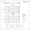 Radiador de Diseño Horizontal - Doble - Gris Claro - 635mm x 1416mm - 2236 Vatios - Revive