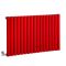 Radiador de Diseño Eléctrico Horizontal - Color Rojo (Siamese Red) Altura de 635mm - Disponible en Distintas Medidas, Opción de Termostato y Oculta Cables - Revive