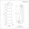 Radiador Toallero Escalera de Suelo - Antracita - 1800mm x 500mm - Indus