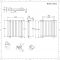 Radiador de Diseño Horizontal Doble - Gris Claro - 635mm x 590mm - 932 Vatios - Revive