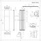 Radiador de Diseño Vertical - Panel Plano – Conexión Central - Antracita - 1800mm x 450mm - 923 Vatios - Trevi