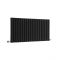 Radiador de Diseño Horizontal Doble - Negro Mate - 635mm x 1180mm x 78mm - 1863 Vatios - Revive
