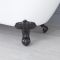 Bañera Exenta Tradicional Gris Piedra con Doble Respaldo con Patas de Color Negro - 1750mm x 730mm (Sin Agujeros para la Grifería) - Elton