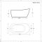 Bañera Exenta Oval Moderna Blanco con Respaldo en Un Lateral - 1500 x 750 x 580mm - Otterton