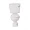 Conjunto de Baño Clásico con Inodoro WC, Cisterna, Lavabo para Grifería de 3 Agujeros y Pedestal de Cerámica Blanca con Tapa de WC - Oxford