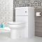Conjunto de Baño Moderno Blanco Completo con Mueble de Lavabo e Inodoro Integrado de 500x800mm - Cluo