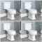 Conjunto de WC Completo con Inodoro Monobloque Tradicional con Salida Horizontal Cisterna Tapa - Variedad de Palancas de Descarga - Richmond