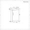 Mueble de Lavabo Blanco Compacto de 400mm para Montaje a Suelo con Lavabo Negro - Cluo