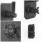 Mezclador de Ducha Empotrable Tradicional de 2 Funciones de Diseño Doble con Desviador y Acabado de Color Negro - Elizabeth
