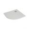 Plato de Ducha Angular Efecto Piedra de Color Blanco Opaco de 900mm - Rockwell