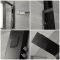 Panel de Ducha Termostático Negro de 3 Funciones 1450x245x495mm con Erogador Integrado, Repisa y Ducha de Mano con Flexo de Ducha - Stamford