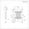 Radiador Toallero Tradicional con Elemento Eléctrico de 600 Watt - Blanco - 930mm x 620mm - Elizabeth