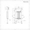 Radiador Toallero Tradicional con Elemento Eléctrico de 400 Watt - Antracita - 930mm x 452mm - Elizabeth