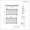 Radiador Horizontal Blanco Tradicional de 4 Columnas - 600mm x 1190mm - Regent