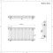 Radiador Tradicional Horizontal de 500mm x 1010mm en Blanco - Columnas Triples - Regent