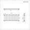 Radiador Tradicional Horizontal de 500mm x 1190mm en Blanco - Columnas Triples - Regent