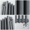Radiador Eléctrico Tradicional Antracita Vertical Columnas Triples - 1800mm - Disponible en una Selección de Tamaños y con Termostato Wi-Fi - Regent