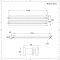 Radiador de Diseño Horizontal Antracita - 354mm x 1400mm (Panel Doble) - Revive