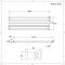 Radiador de Diseño Horizontal Blanco - 472mm x 1400mm (Panel Doble) - Revive