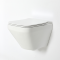 Conjunto de WC con Inodoro Blanco sin Brida Completo con Estructura Empotrable Alta y Cisterna con Distintas Placas de Descarga - Exton