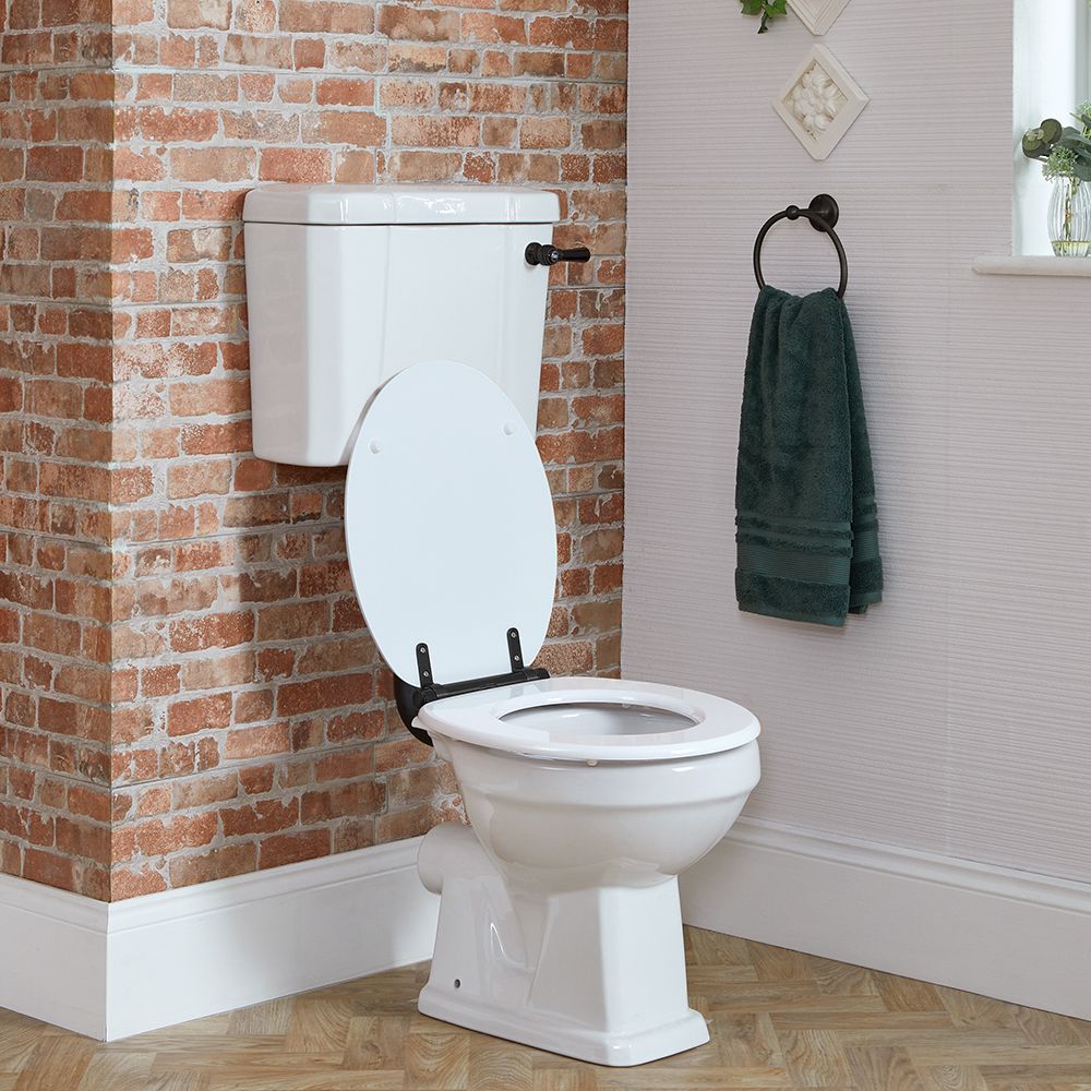 Inodoro WC Tradicional con Salida Horizontal, Cisterna y Tapa - Richmond