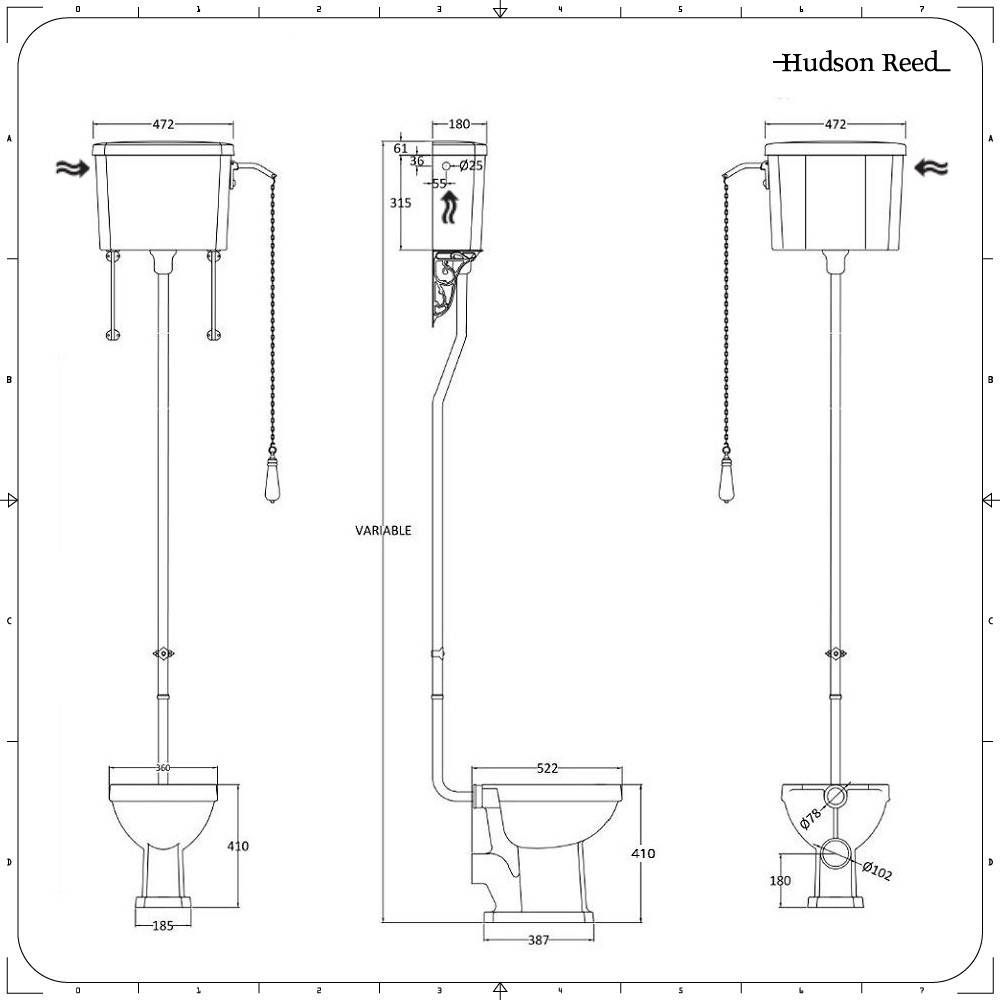 Pack de WC Tradicional con Inodoro y Cisterna Alta Cadena Opción de Distintas Tapas de - Richmond