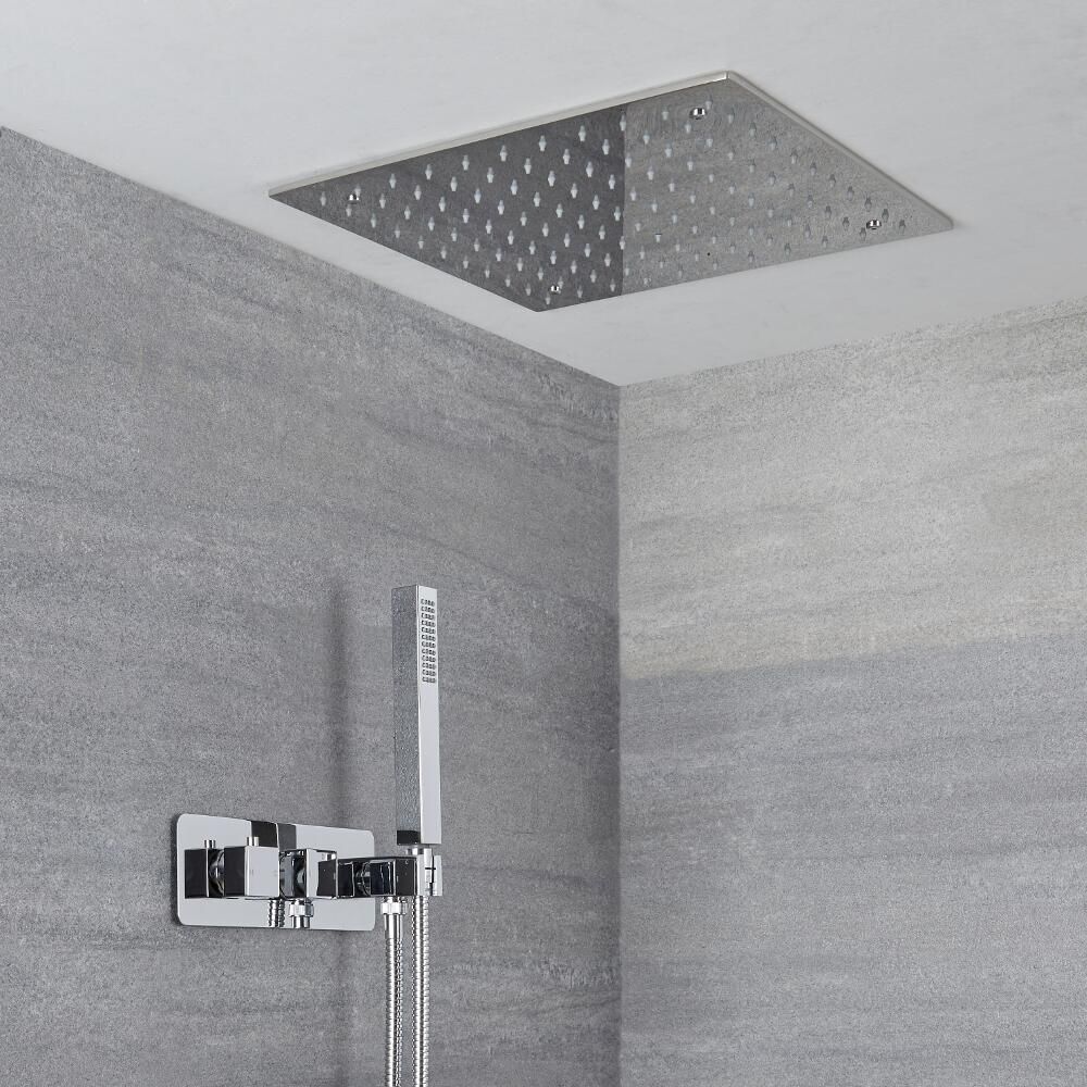 Conjunto de ducha empotrado al techo Lluvibath Artemis Termostático /  Solomamparas