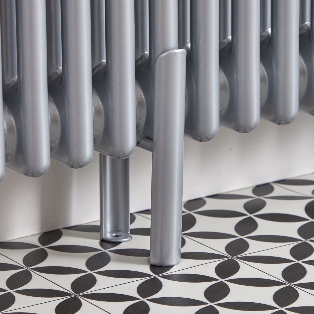 Par de sujetadores de suelo para radiador de aluminio - patas para radiador  tubular - soporte del radiador : : Bricolaje y herramientas