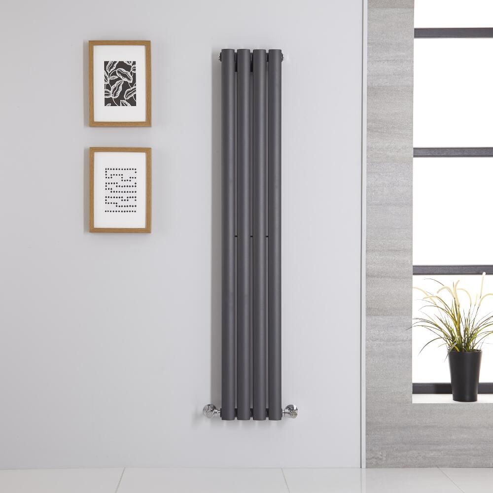 Radiador de Diseño Vertical (Panel Único) 1400mm x 236mm - Antracita - Revive
