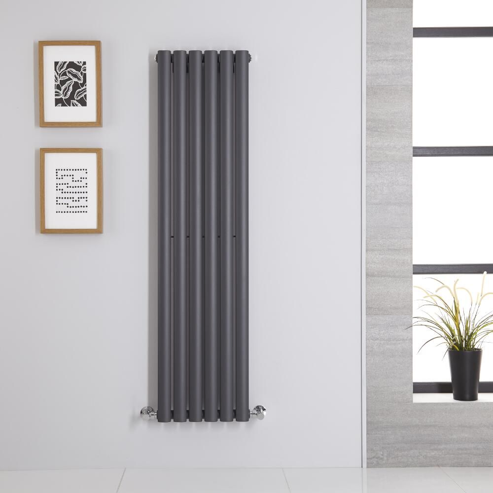 Radiador de Diseño Vertical (Panel Único) 1400mm x 354mm - Antracita - Revive