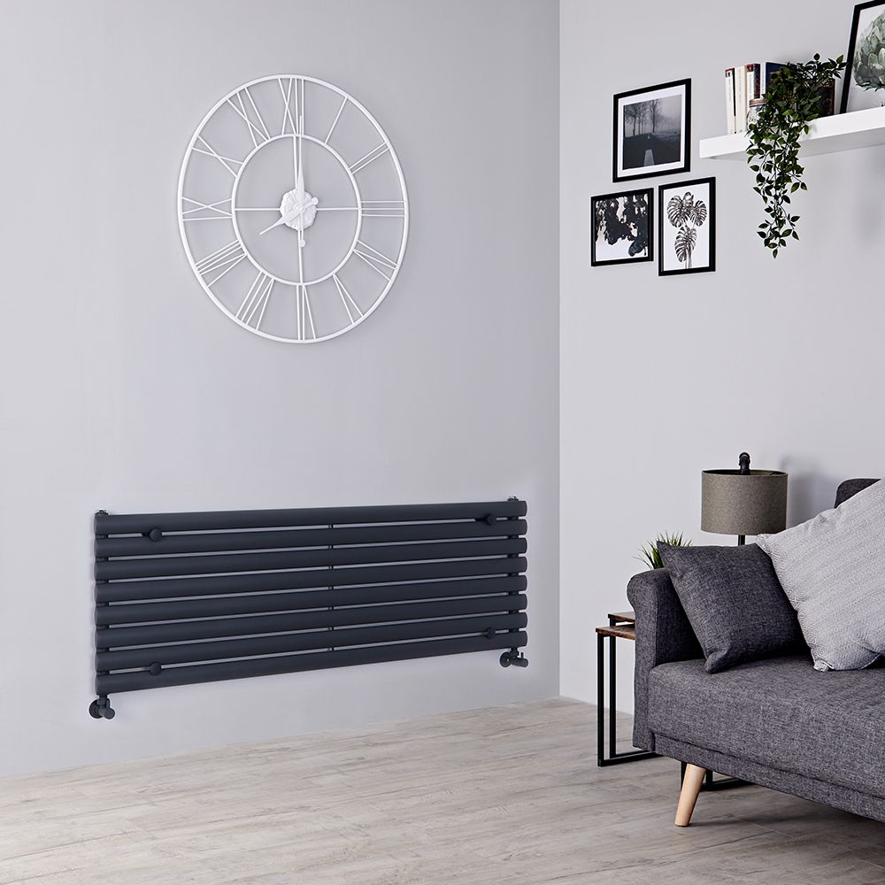 Radiador de Diseño Horizontal Antracita - 472mm x 1400mm - Revive