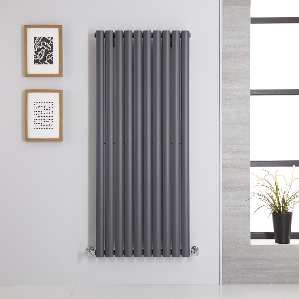 Radiador de Diseño Vertical (Panel Único) 1400mm x 590mm - Antracita - Revive